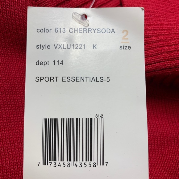 Villager Woman Cherry Red Cotton Turtleneck 2 - Picture 5 of 6